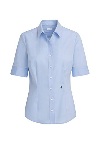 Seidensticker Damen Bluse - Hemdbluse - Bügelfrei - Slim Fit - Kurzarm - Uni - 100% Baumwolle von Seidensticker
