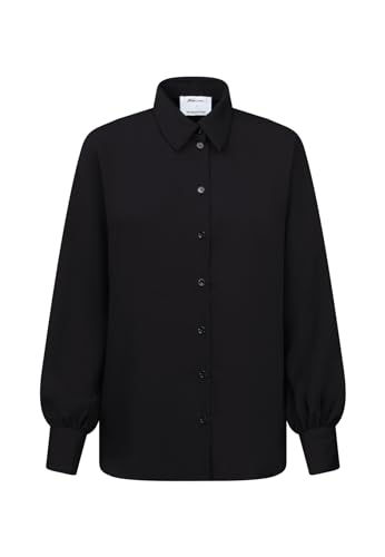 Seidensticker Damen Camicia A Maniche Lunghe Vestibilità Normale Bluse, Schwarz, 44 von Seidensticker