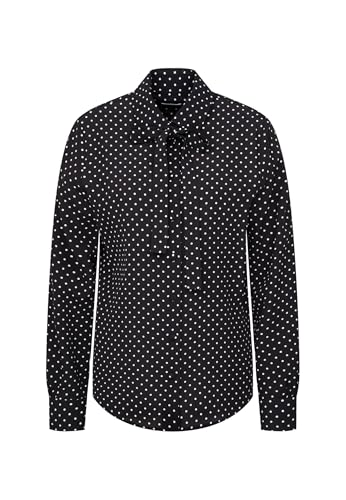 Seidensticker Damen Bluse - Regular Fit - Gepunktet - Langarm - Hemdblusenkragen - Bluse mit Schleife - 100% Viskose von Seidensticker