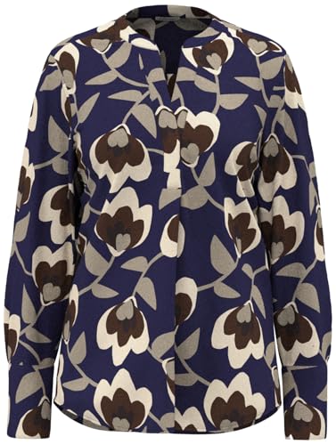 Seidensticker Damen Fashion-Bluse - Tunika - Regular Fit - Bügelleicht - Stehkragen - V-Ausschnitt - Langarm - 100% Viskose von Seidensticker