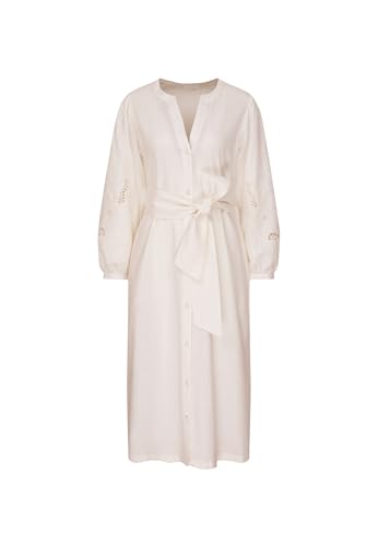 Seidensticker Damen Kleid - Blusenkleid - Midikleid - Regular Fit - Bügelleicht - Bluse mit Bindegürtel - Stehkragen - V-Ausschnitt - Siebenachtelarm - Midi von Seidensticker