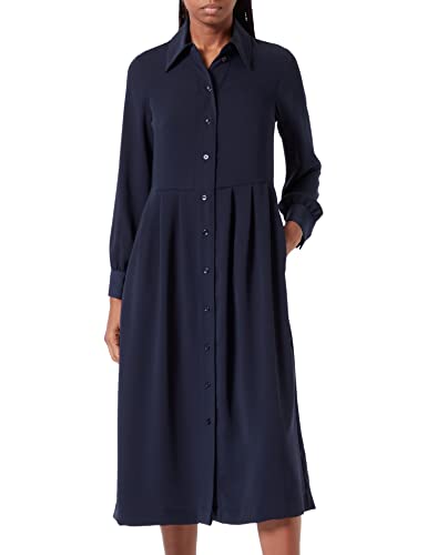 Seidensticker Damen Kleid - Fashion - Regular Fit - tailliert – Langarm,Blau,36 von Seidensticker