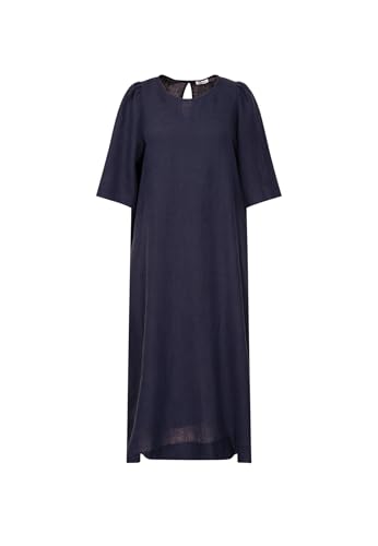 Damen Kleid Regular Kurzarm ohne Kragen 100% Leinen/Flachs von Seidensticker