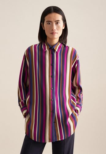 Seidensticker Damen Longbluse Oversized Langarm Hemdblusenkragen 100% Viskose von Seidensticker
