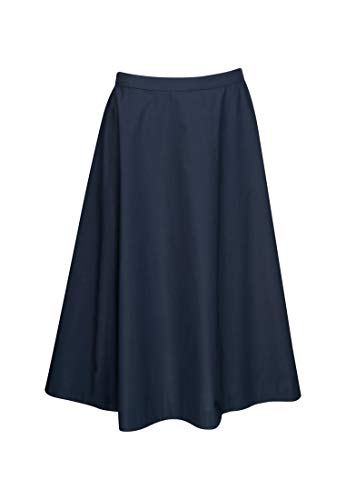 Seidensticker Damen Midi-100% Baumwolle Rock, Blau, 34 von Seidensticker