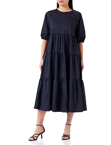 Seidensticker Damen Regular Fit Blusenkleid Dreiviertelarm Kleid, Dunkelblau, 40 von Seidensticker