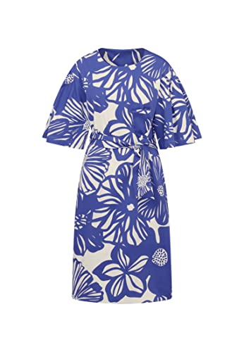 Seidensticker Damen Regular Fit Blusenkleid Kurzarm Kleid, Blau, 40 von Seidensticker