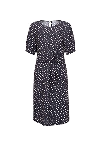 Seidensticker Damen Blusenkleid Midi - Blusenkleid mit Bindegürtel und Rundhalsausschnitt - Regular Fit – Kurzarm – 100% Viskose von Seidensticker