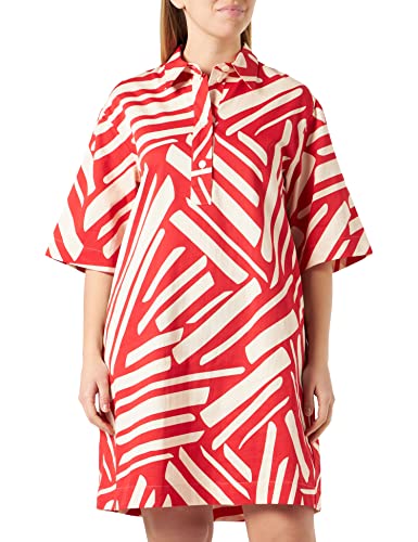 Seidensticker Damen Regular Fit Blusenkleid Kurzarm Kleid, Rot, 38 von Seidensticker
