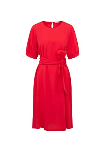 Seidensticker Damen Regular Fit Blusenkleid Kurzarm Kleid, Rot, 40 von Seidensticker