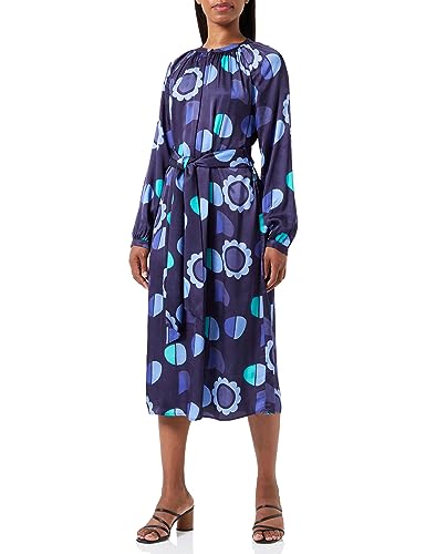 Seidensticker Damen Regular Fit Blusenkleid Langarm Kleid, Blau, 38 EU von Seidensticker