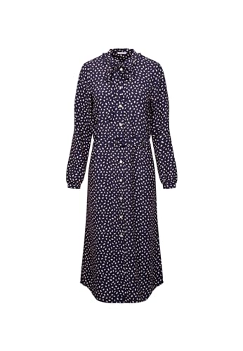 Seidensticker Damen Regular Fit Blusenkleid Langarm Kleid, Blau, 40 EU von Seidensticker