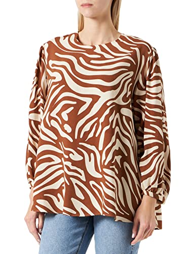 Seidensticker Damen Regular Fit Blusenkleid Langarm Kleid, Braun, 42 von Seidensticker