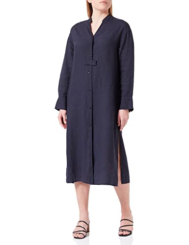 Seidensticker Damen Regular Fit Blusenkleid Langarm Kleid, Dunkelblau, 48 von Seidensticker