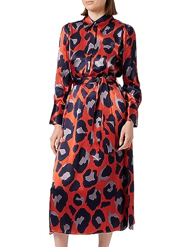 Seidensticker Damen Regular Fit Blusenkleid Langarm Kleid, Rot, 36 EU von Seidensticker