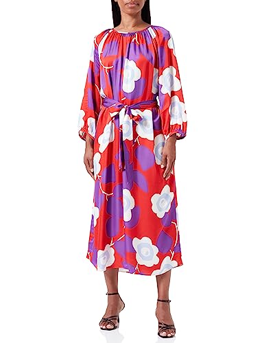 Seidensticker Damen Regular Fit Blusenkleid Langarm Kleid, Rot, 38 von Seidensticker