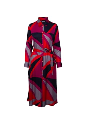 Seidensticker Damen Regular Fit Blusenkleid Langarm Kleid, Rot, 44 EU von Seidensticker