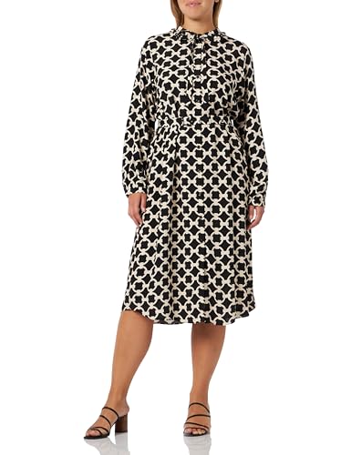 Seidensticker Damen Regular Fit Blusenkleid Langarm Kleid, Schwarz, 40 EU von Seidensticker