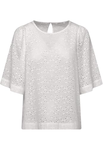 Seidensticker Damen Regular Fit Kurzarm Bluse, Weiß, 38 von Seidensticker