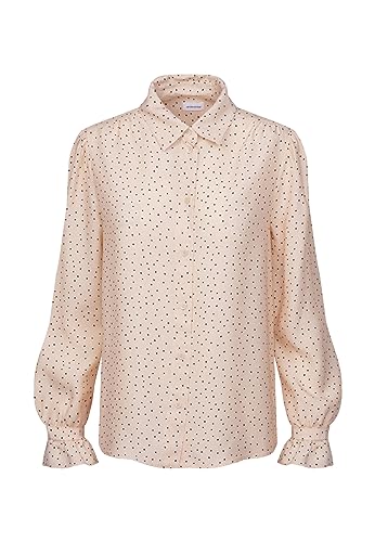 Seidensticker Damen Regular Fit Langarm Bluse, Beige, 40 EU von Seidensticker