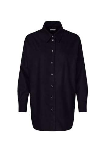 Seidensticker Damen Regular Fit Langarm Bluse, Blau, 40 von Seidensticker