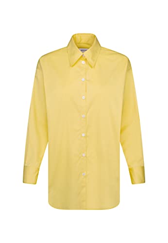 Seidensticker Damen Regular Fit Langarm Bluse, Gelb, 44 von Seidensticker