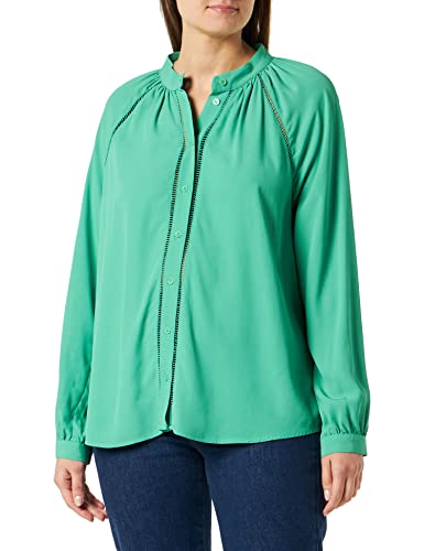 Seidensticker Damen Regular Fit Langarm Bluse, Grün, 38 von Seidensticker