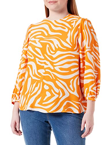 Seidensticker Damen Regular Fit Langarm Bluse, Orange, 46 von Seidensticker