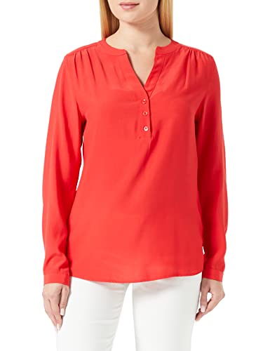 Seidensticker Damen Regular Fit Langarm Bluse, Rot, 40 von Seidensticker