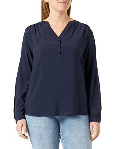 Seidensticker Damen Regular Fit Langarm Bluse, dunkelblau, 40 von Seidensticker