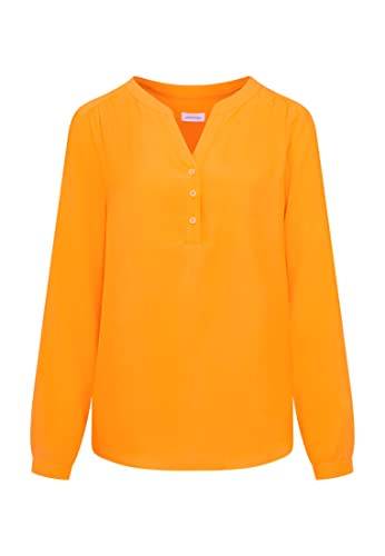 Seidensticker Damen Regular Fit Langarm Bluse, orange, 38 von Seidensticker