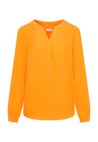 Seidensticker Damen Regular Fit Langarm Bluse, orange, 44 von Seidensticker