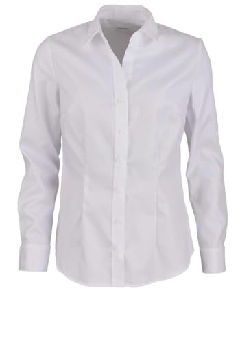 Seidensticker Damen Women Slim Longsleeve Cotton Bluse, Weiß(080645), 32 EU von Seidensticker