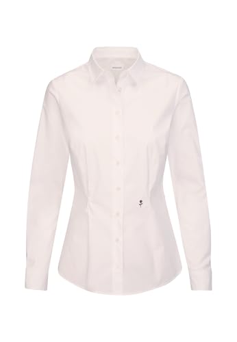 Seidensticker Damen Slim Fit Langarm Bluse Bluse, Weiß, 32 von Seidensticker