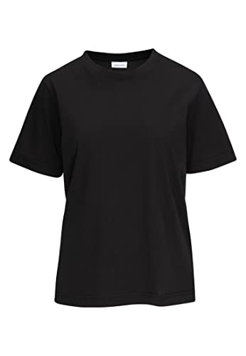 Seidensticker Damen T-Shirt - Fashion - Regular Fit - tailliert - Rundhalsausschnitt - Bügelleicht - Kurzarm,Schwarz,S von Seidensticker