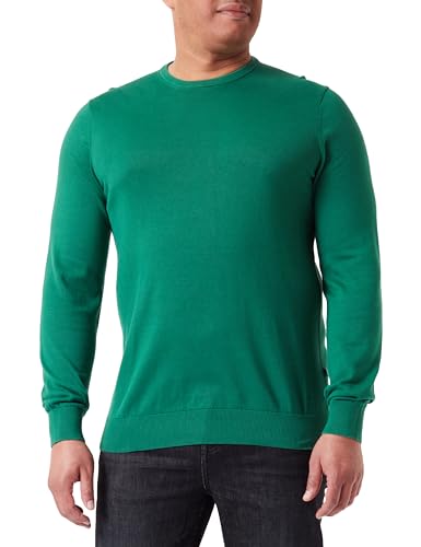 Seidensticker Herren Round-Neck Pullover, Grün, L von Seidensticker