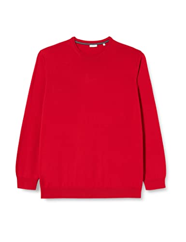 Seidensticker Herren Round-Neck Pullover, Rot, XL von Seidensticker