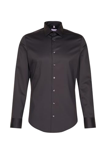 Seidensticker Herren 650400-39 Hemd, schwarz, (Herstellergröße: 37) von Seidensticker