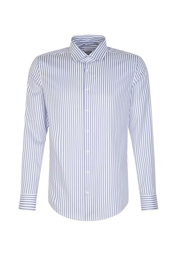 Seidensticker Herren Business Hemd, Blau, 40 von Seidensticker