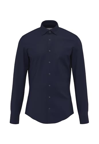 Seidensticker Herren Business Hemd, Blau, 42 von Seidensticker