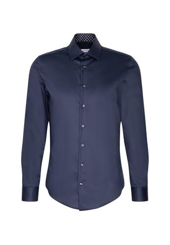 Seidensticker Herren Business Hemd, Blau, 45 EU von Seidensticker