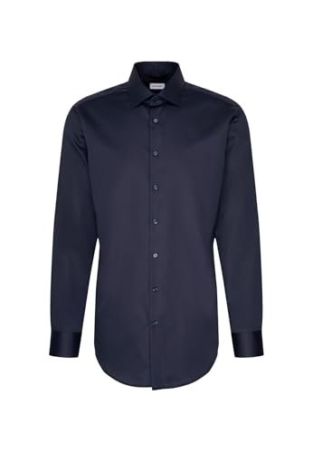 Seidensticker Herren Business Hemd, Blau, 47 DE von Seidensticker