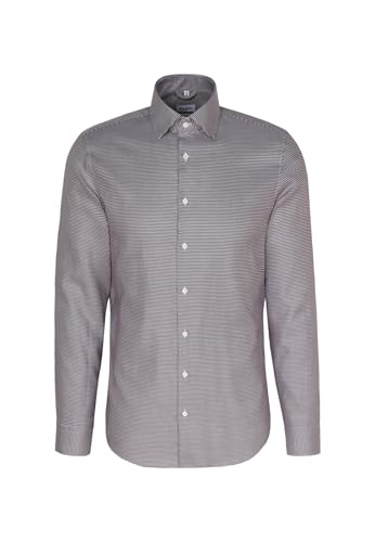 Seidensticker Herren Business Hemd, Lila, 52 von Seidensticker