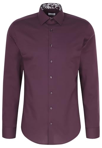 Seidensticker Herren Business Hemd, Lila, XS von Seidensticker