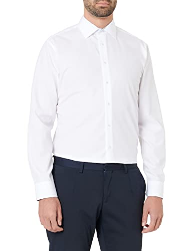 Seidensticker Herren Business Hemd Hemd, Weiß, 43 von Seidensticker