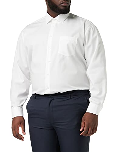 Seidensticker Herren Business-Hemd - Comfort Fit - Bügelfrei - Kent-Kragen - Langarm - 100% Baumwolle, Wit41 von Seidensticker