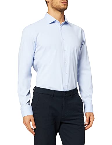 Seidensticker Herren Business-Hemd - Extra Slim Fit - Bügelfrei - Kent-Kragen - Langarm - Baumwollmischung, Hellblau, 37 EU von Seidensticker