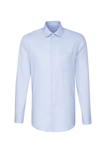 Seidensticker Herren Mens Regular Longsleeve Cotton Businesshemd, Mittelblau(193650), 39 EU von Seidensticker
