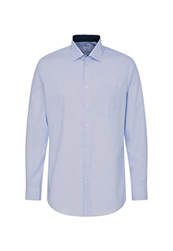 Seidensticker Herren Business-Hemd - Regular Fit - Bügelfrei- Kent-Kragen - Langarm - 100% Baumwolle Hellblau 46 von Seidensticker