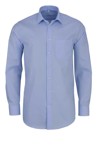 Seidensticker Herren Mens Regular Longsleeve Cotton Business Shirt, Hellblau(001000), 46 EU von Seidensticker